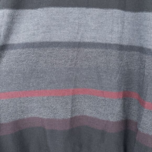 Calvin Klein Merino Wool Acrylic Striped V Neck Sweater Mens Medium Black Multi - Picture 7 of 15